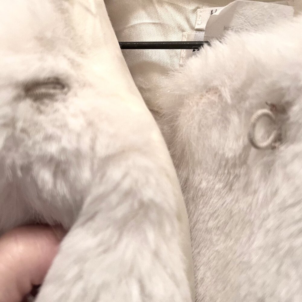 Neiman Marcus Girls Helena Faux Fur Coat-Ivory/Cream-Size 3T-Formal-Festive-Warm - Picture 8 of 16